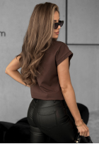 T-Shirt V-neck Schokoladenbraun