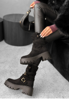 zamszowe Stiefeletten z klamerkami Coldest Months Schwarz