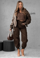 Hose Jeans balloon Say Less Schokoladenbraun