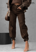 Hose Jeans balloon Say Less Schokoladenbraun