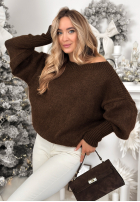 Oversize Pullover Morning Fog Schokoladenbraun