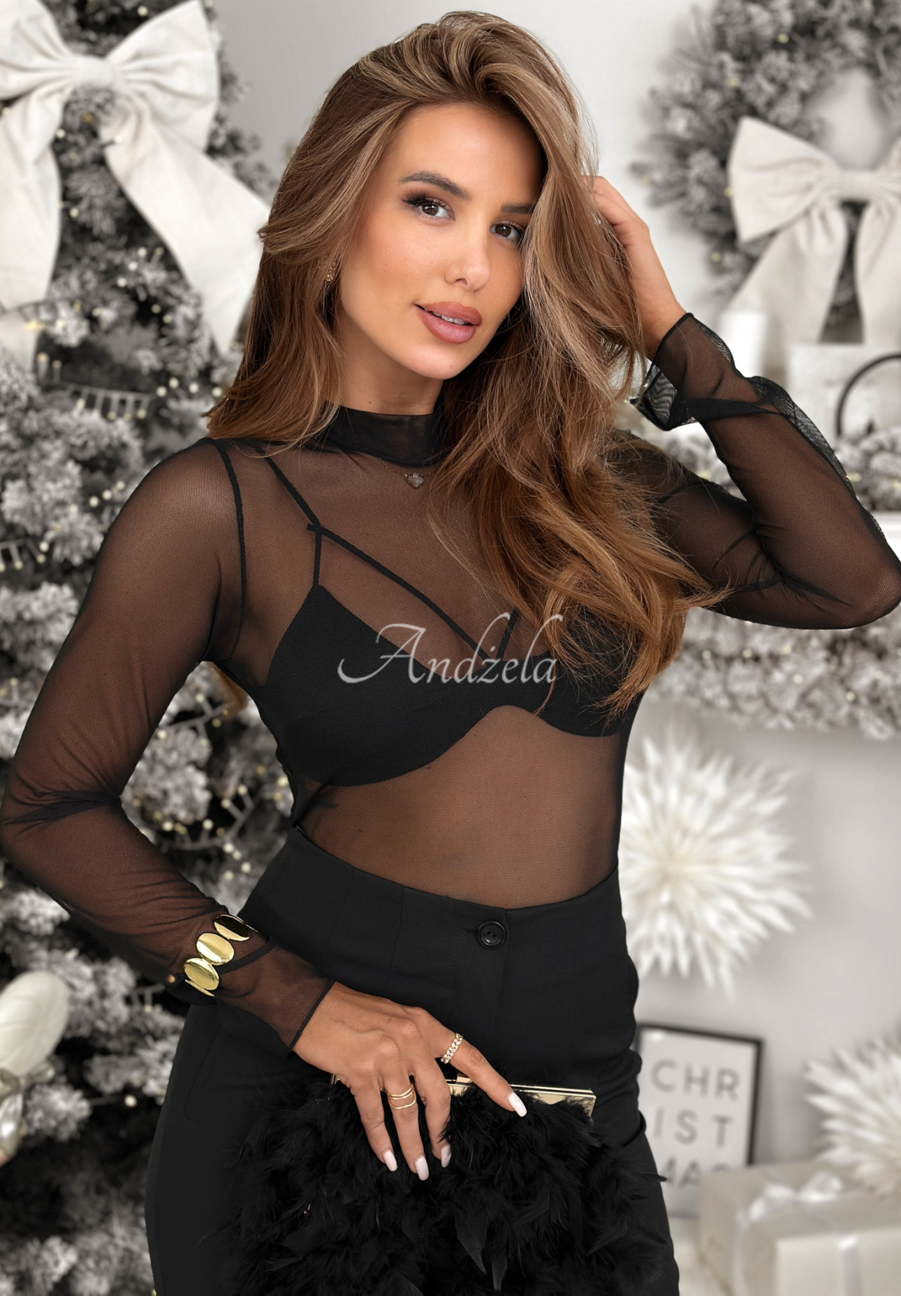 Anliegender Netzbody Feel The Night Schwarz