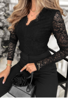Koronkowa Bluse z dekoltem Your Dearest Schwarz