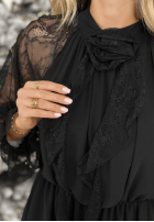 Kleid mini z koronką Never Limit Schwarz