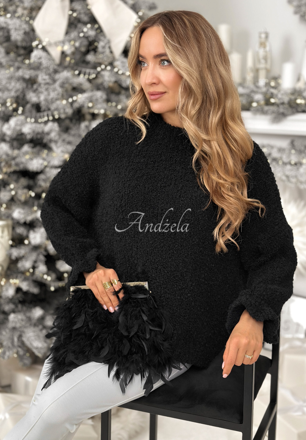 Pullover aus Wolle und Alpaka Feels Like Heaven Schwarz