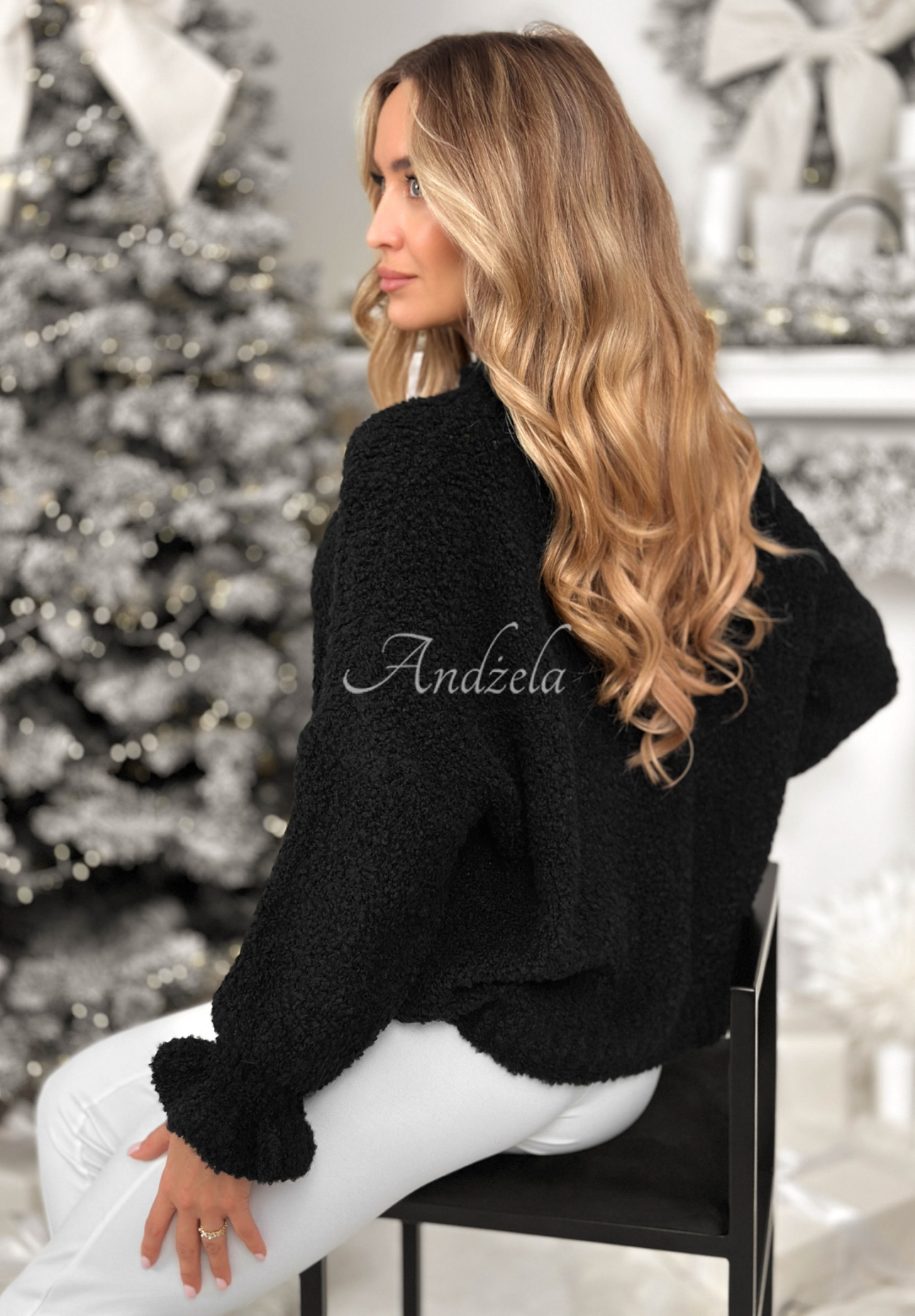 Pullover aus Wolle und Alpaka Feels Like Heaven Schwarz