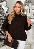 Pullover aus Wolle und Alpaka Feels Like Heaven Schokoladenbraun