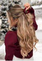 Velours Haarspange klamra do włosów Velvette Heart Burgunderrot