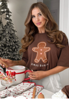 Świąteczny T-Shirt Xmas Bakery Schokoladenbraun