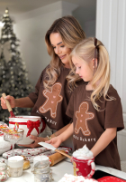 Dziecięcy świąteczny T-Shirt Xmas Bakery Schokoladenbraun
