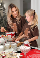 Dziecięcy świąteczny T-Shirt Xmas Bakery Schokoladenbraun