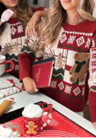 Świąteczny Pullover Christmas With Teddy Rot