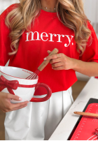 Świąteczny T-Shirt z nadrukiem Merry Rot
