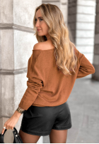 Leichter Pullover mit Ausschnitt Sensibility Camel II