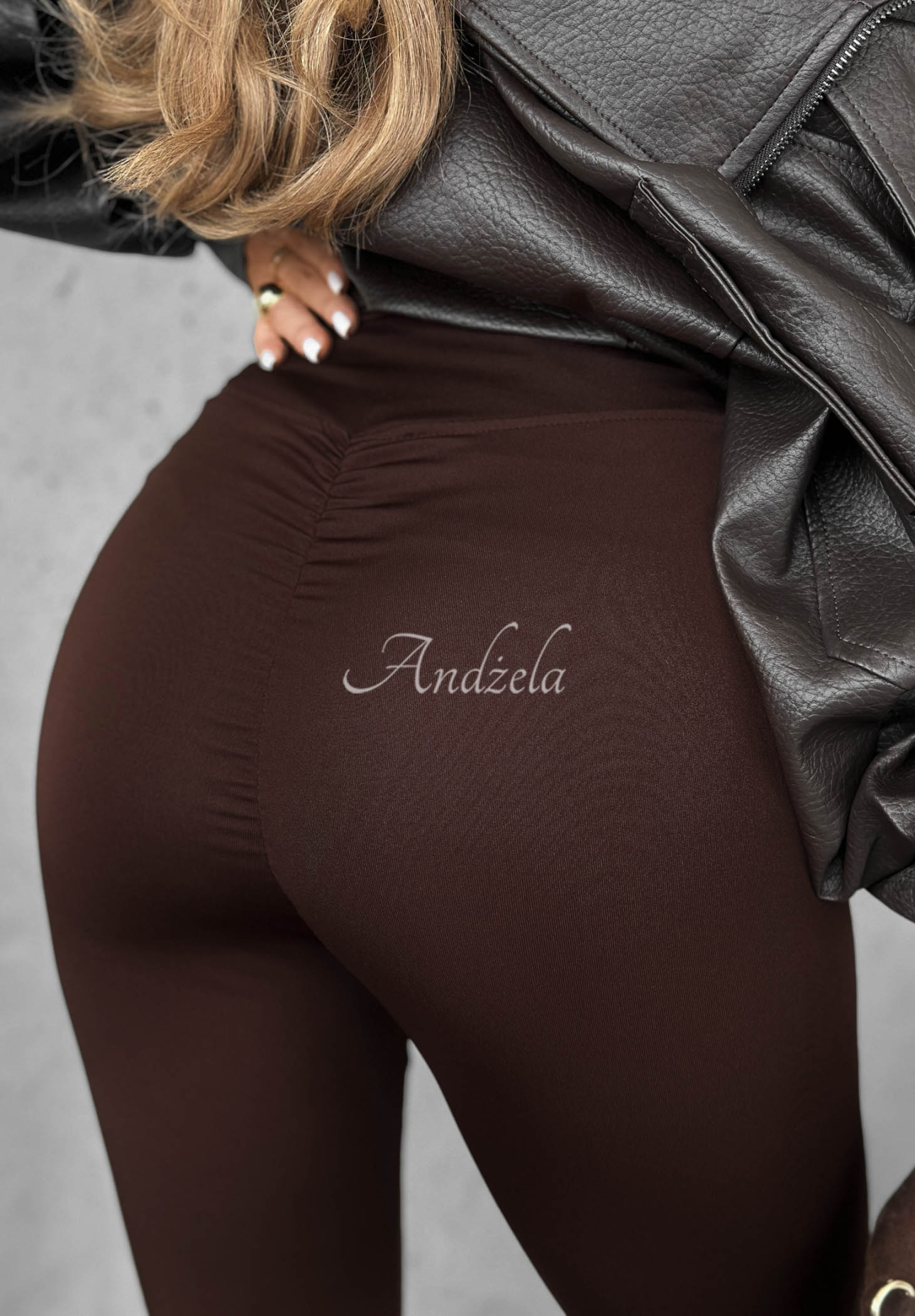 Leggings Push-Up Fit Females Schokoladenbraun