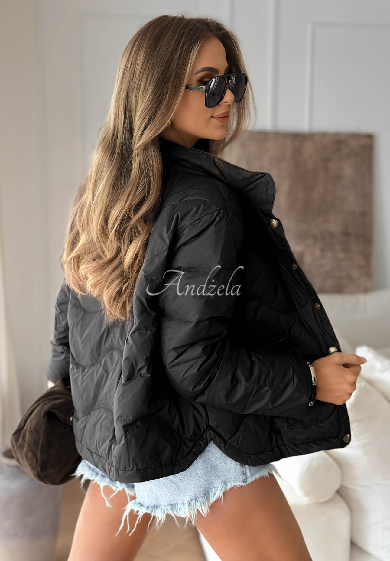 Kurze Daunenjacke Last Thing Schwarz