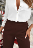 Hose Chinohose No Idea Schokoladenbraun