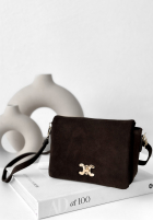 Wildlederhandtasche In My Closet Schokoladenbraun