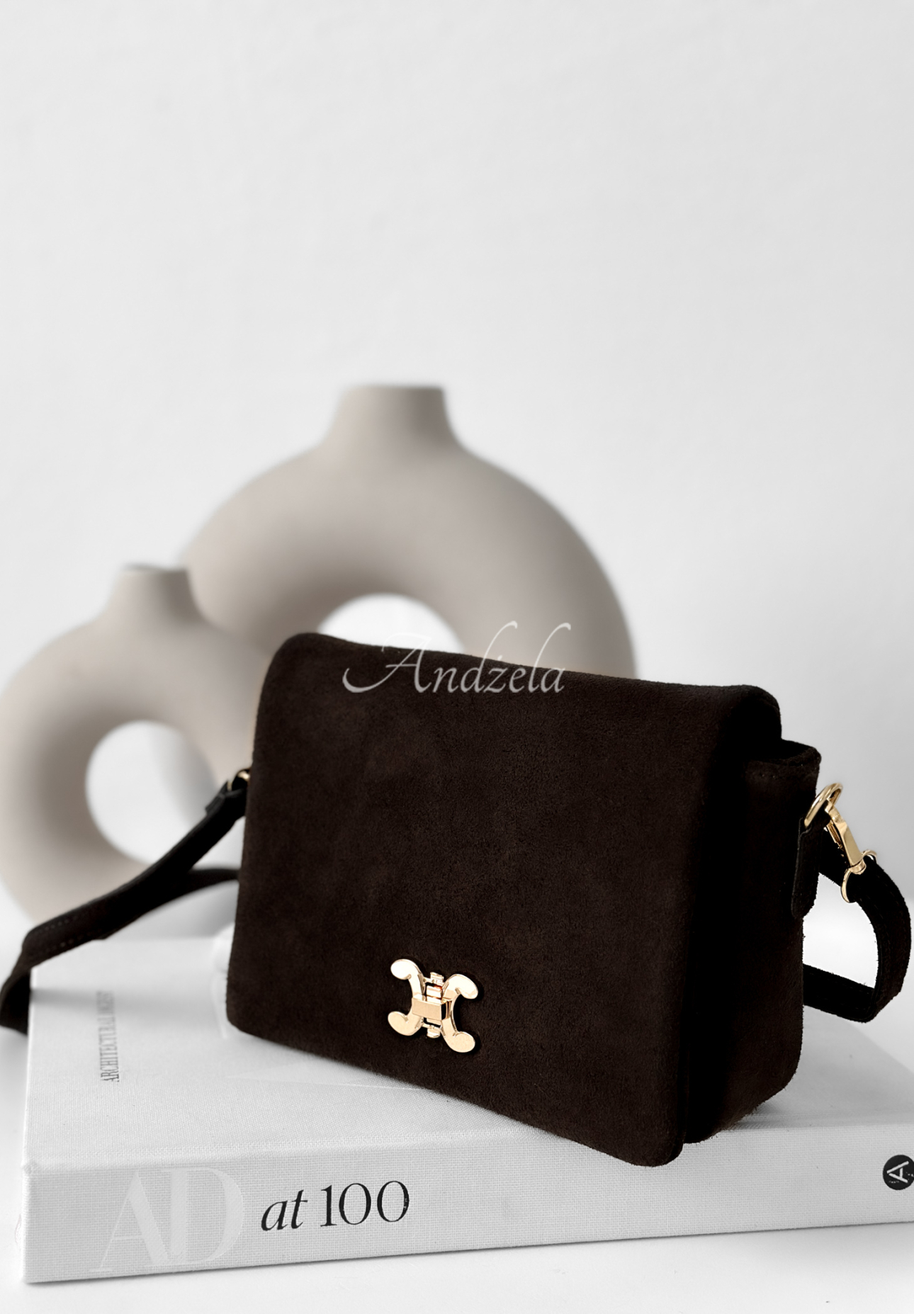 Wildlederhandtasche In My Closet Schokoladenbraun