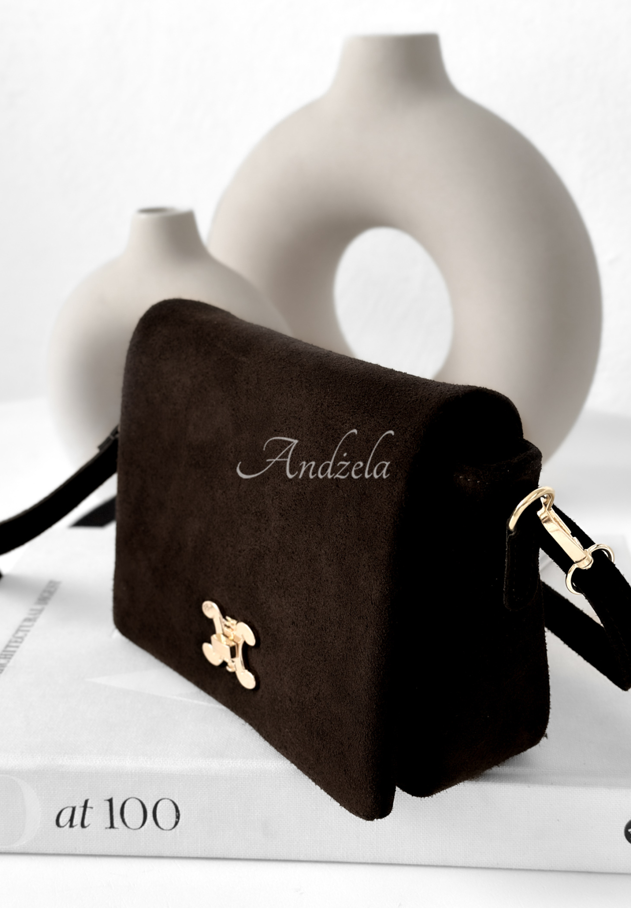 Wildlederhandtasche In My Closet Schokoladenbraun