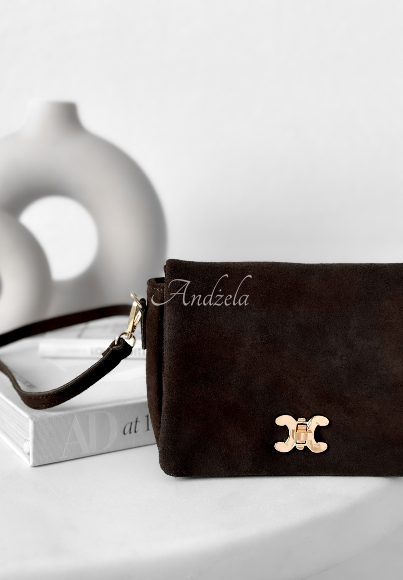 Wildlederhandtasche In My Closet Schokoladenbraun