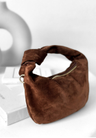 Zamszowa torebka Just Lipstick czekoladowa