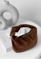 Zamszowa torebka Just Lipstick czekoladowa