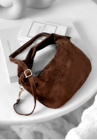 Zamszowa Tasche Just Lipstick Schokoladenbraun