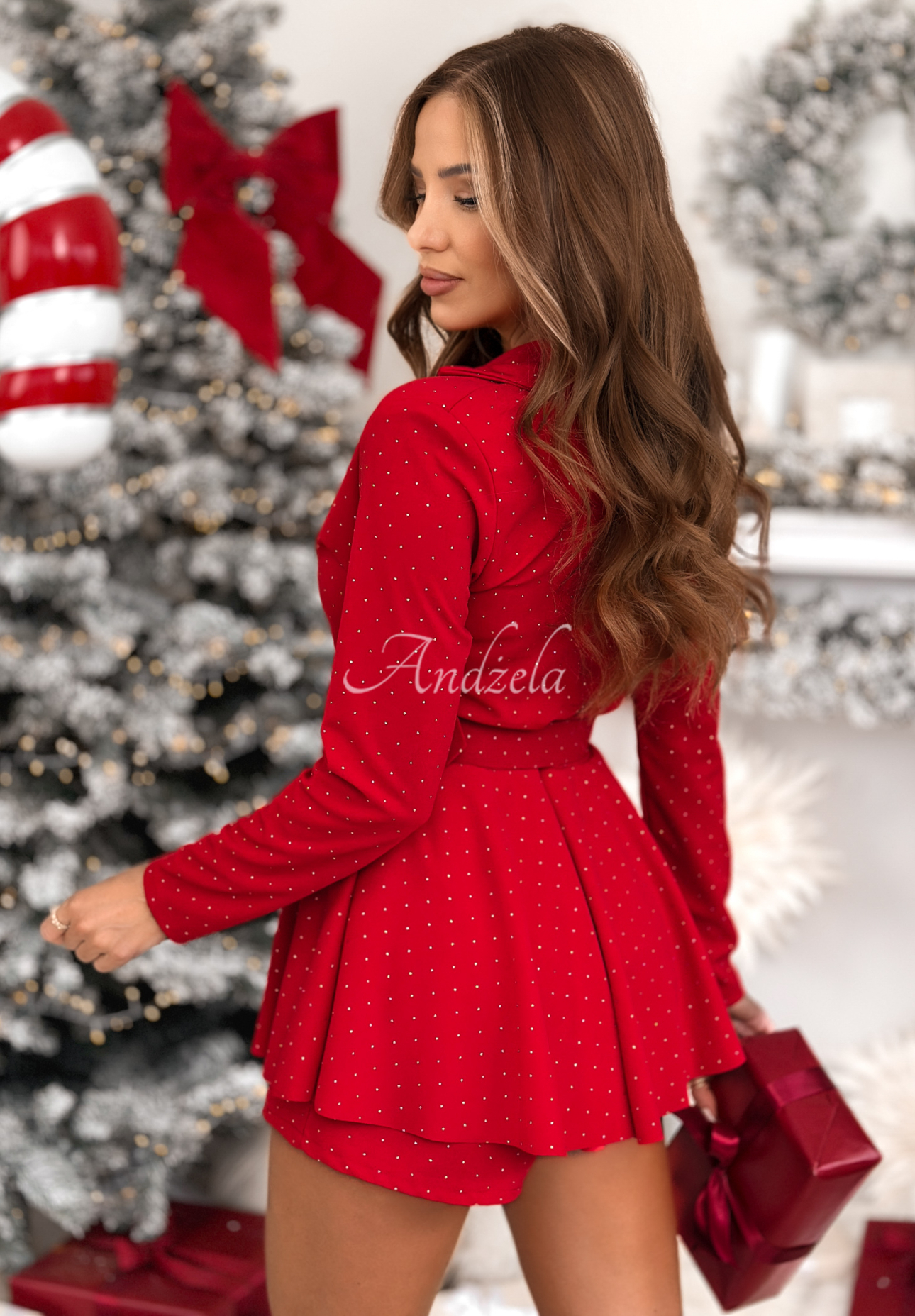 Overall mit Kristallen Totally Fine Rot