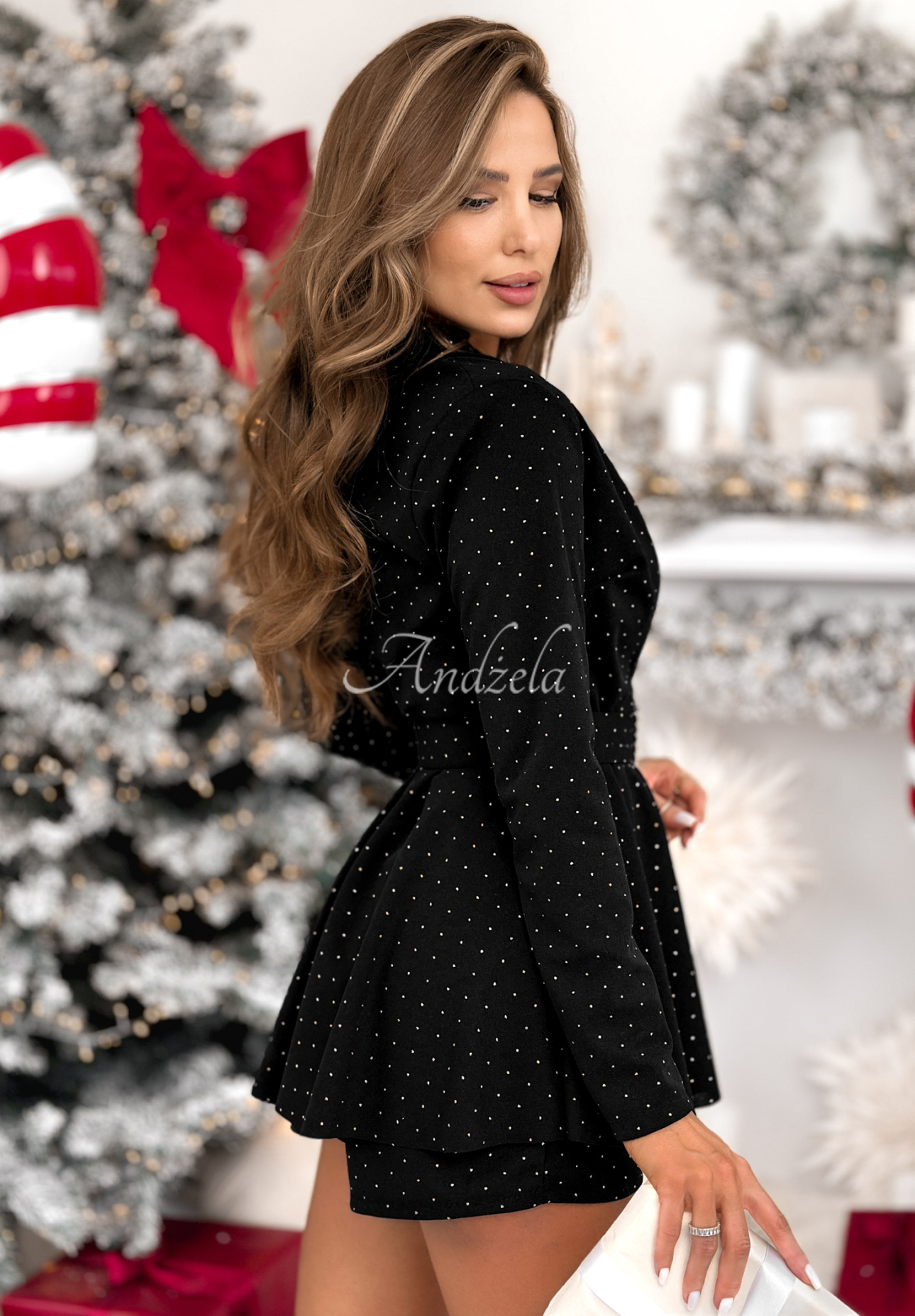 Overall mit Kristallen Totally Fine Schwarz