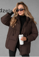 Gesteppte Jacke mit Kapuze The Best Way Schokoladenbraun