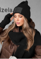 Set Mütze, szalik, Handschuhe 3in1 December Schwarz