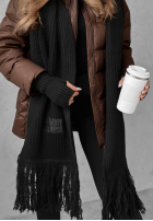 Set Mütze, szalik, Handschuhe 3in1 December Schwarz