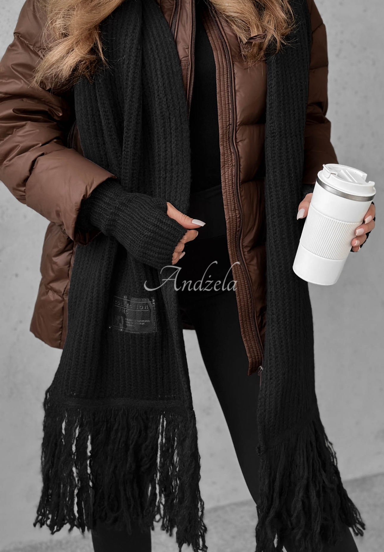 Set aus Mütze, Schal und Handschuhen 3in1 December Schwarz