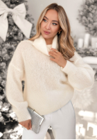 Pullover z golfem Fireplace Stories Ecru