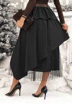 Plisowana Rock z paskiem Change You Wish Schwarz