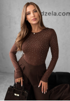 Body z kryształkami Galaxy Glamour Schokoladenbraun