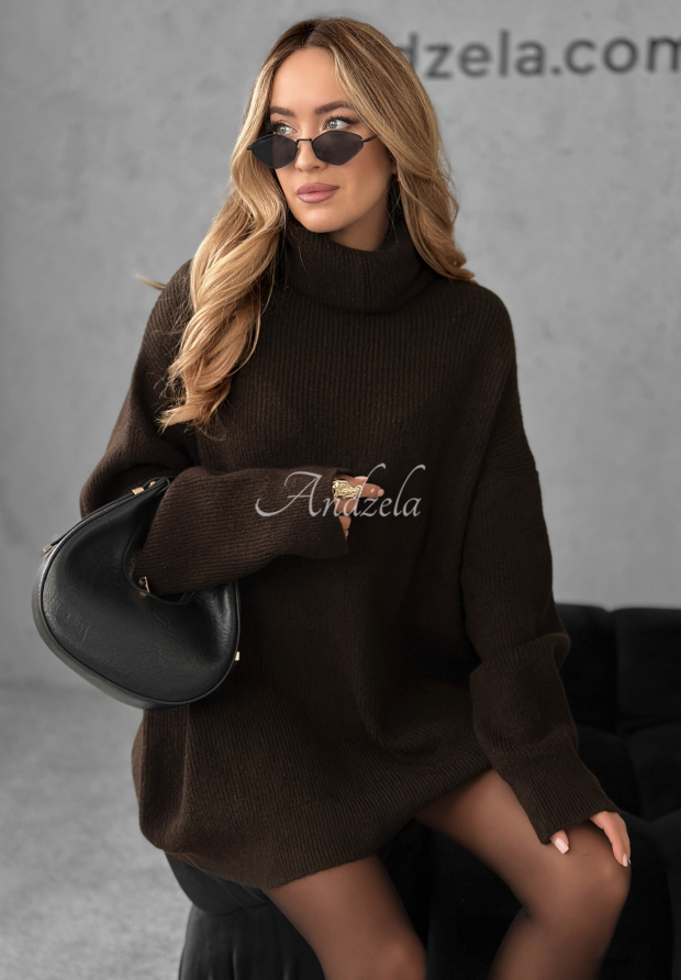 Rollkragenpullover Mavi Schokoladenbraun II