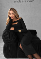 Kopertowa Kleid z wycięciem Morelli Schwarz