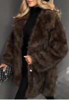 Mantel futerko z kołnierzem Chestnut Hill Schokoladenbraun