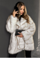 Mantel futerko z kołnierzem Chestnut Hill Ecru