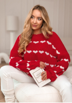 Pullover w serduszka Lots Of Hearts Rot