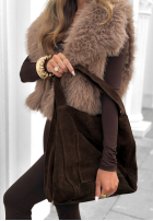 Zamszowa Tasche Inspire to Aspire Schokoladenbraun