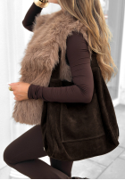 Zamszowa Tasche Inspire to Aspire Schokoladenbraun