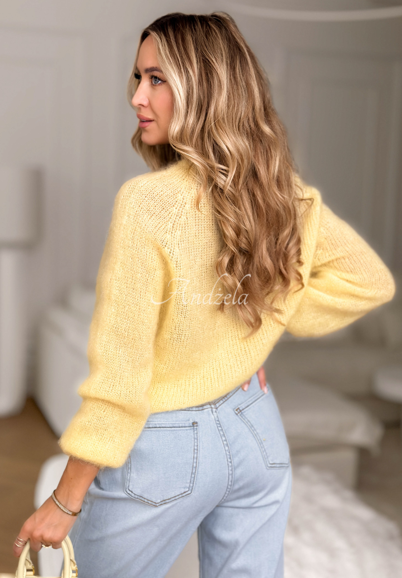 Mohairpullover Warm Hug Gelb