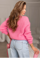 Moherowy Pullover Warm Hug Rosa
