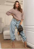 Moherowy Pullover Give Me Space Mokkafarben