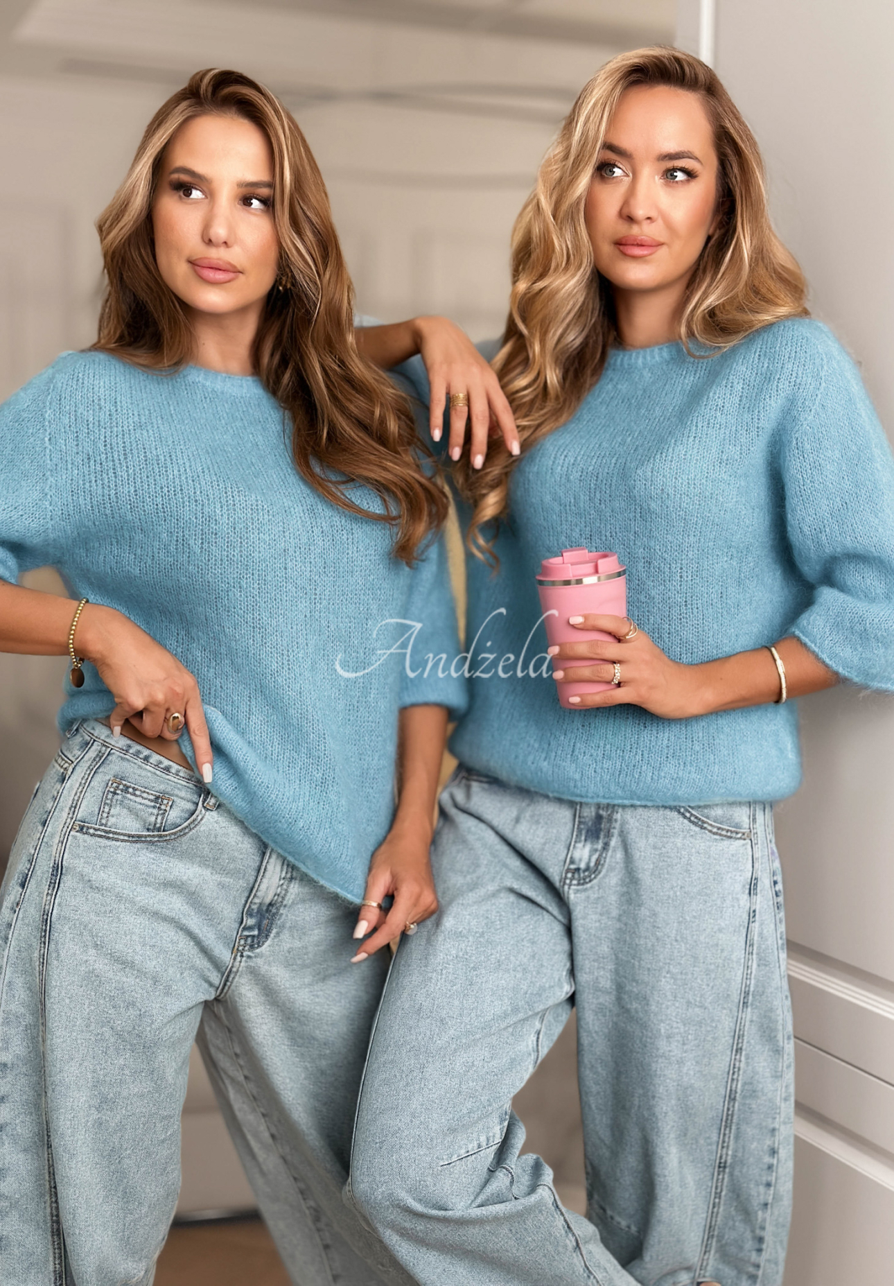 Mohair sweater Give Me Space blue