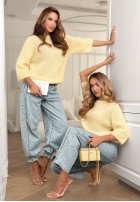 Moherowy sweter Give Me Space żółty