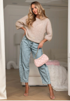 Moherowy Pullover Give Me Space Beige